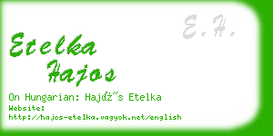 etelka hajos business card